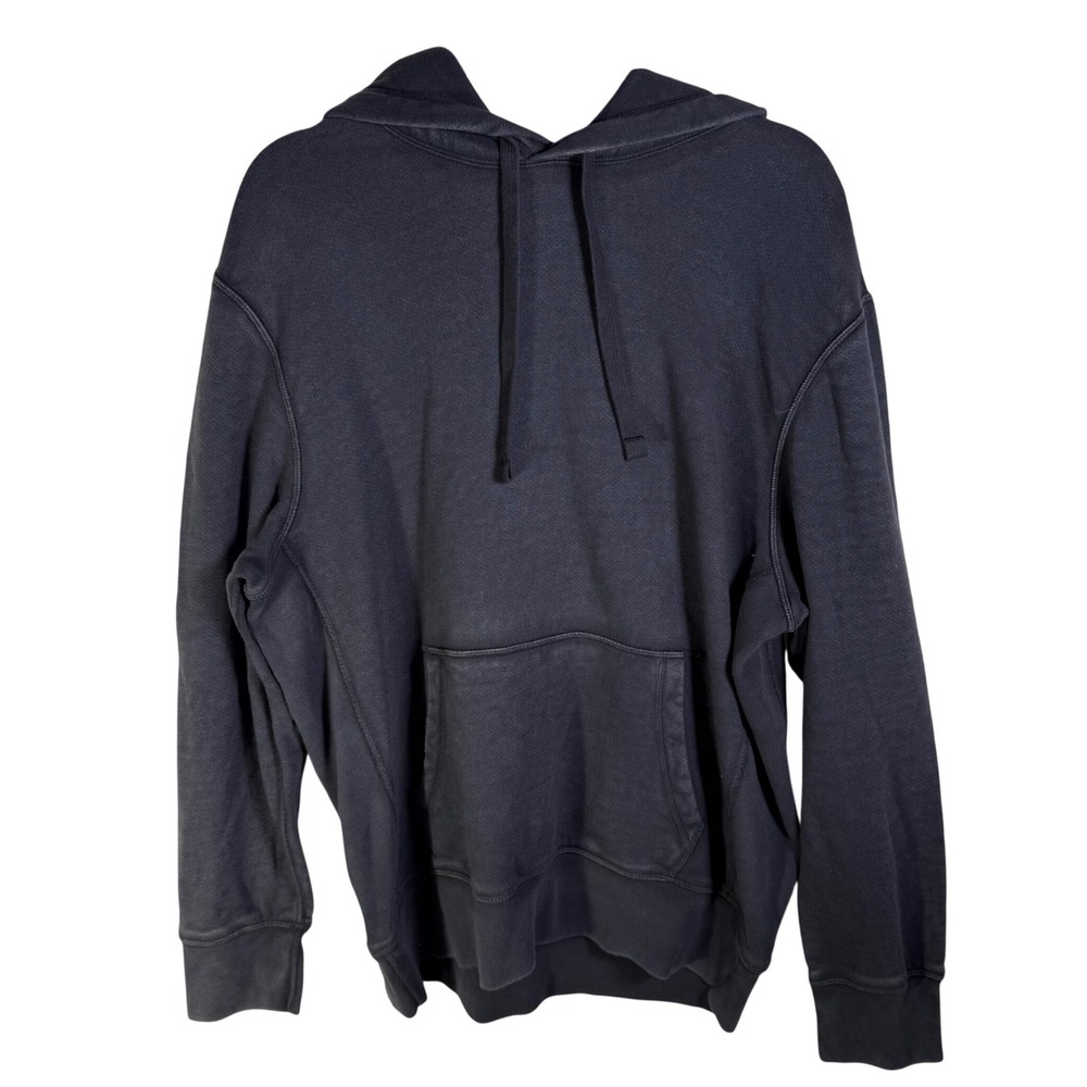AE77 American Eagle Premium Cotton Hoodie Charcoal Black Relaxed Fit Large NWOT